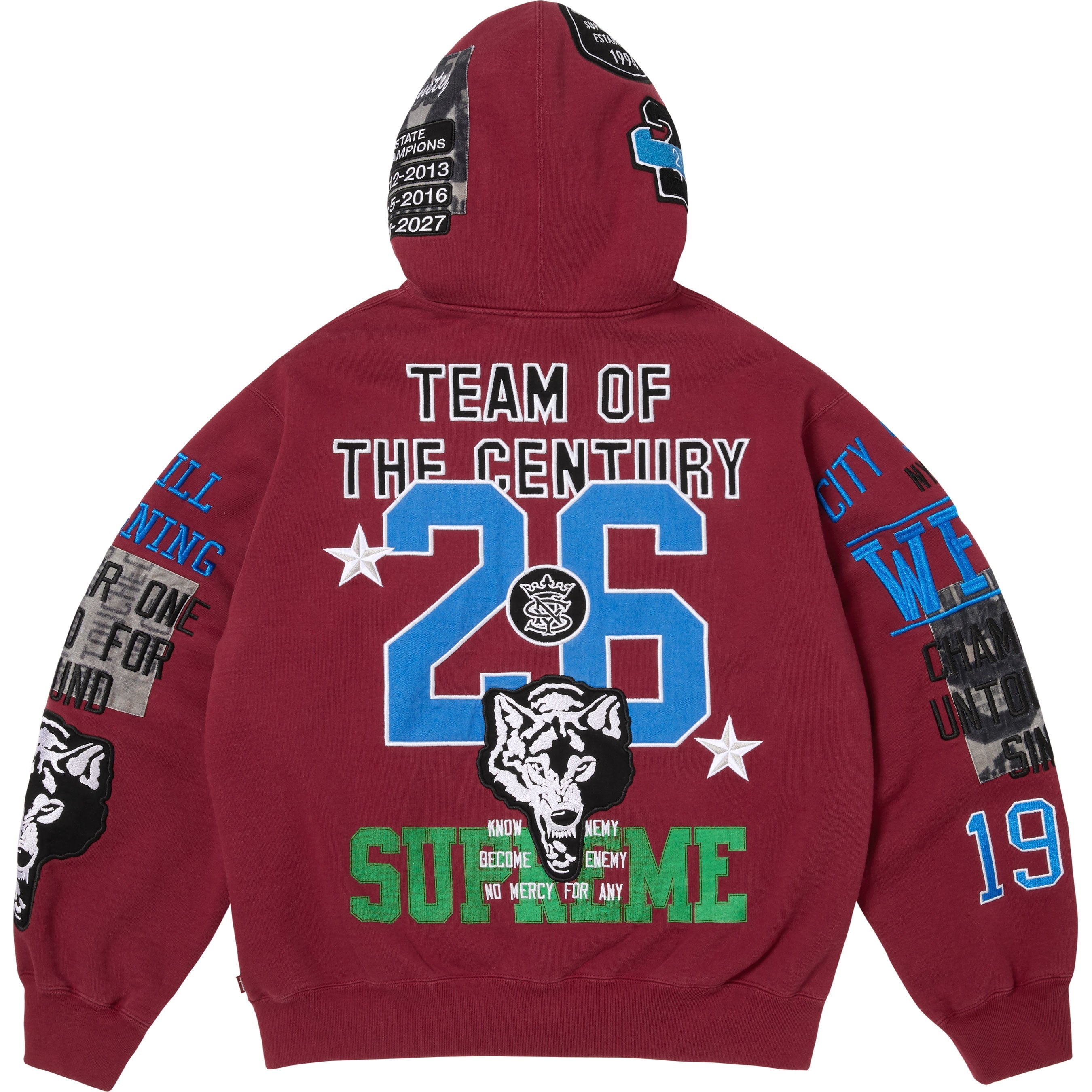 Warriors Appliqué Zip Up Hooded Sweatshirt view 13